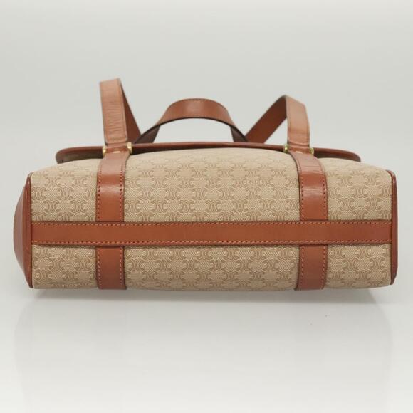 CELINE Macadam Canvas Hand Bag Beige Gold - Picture 9 of 13